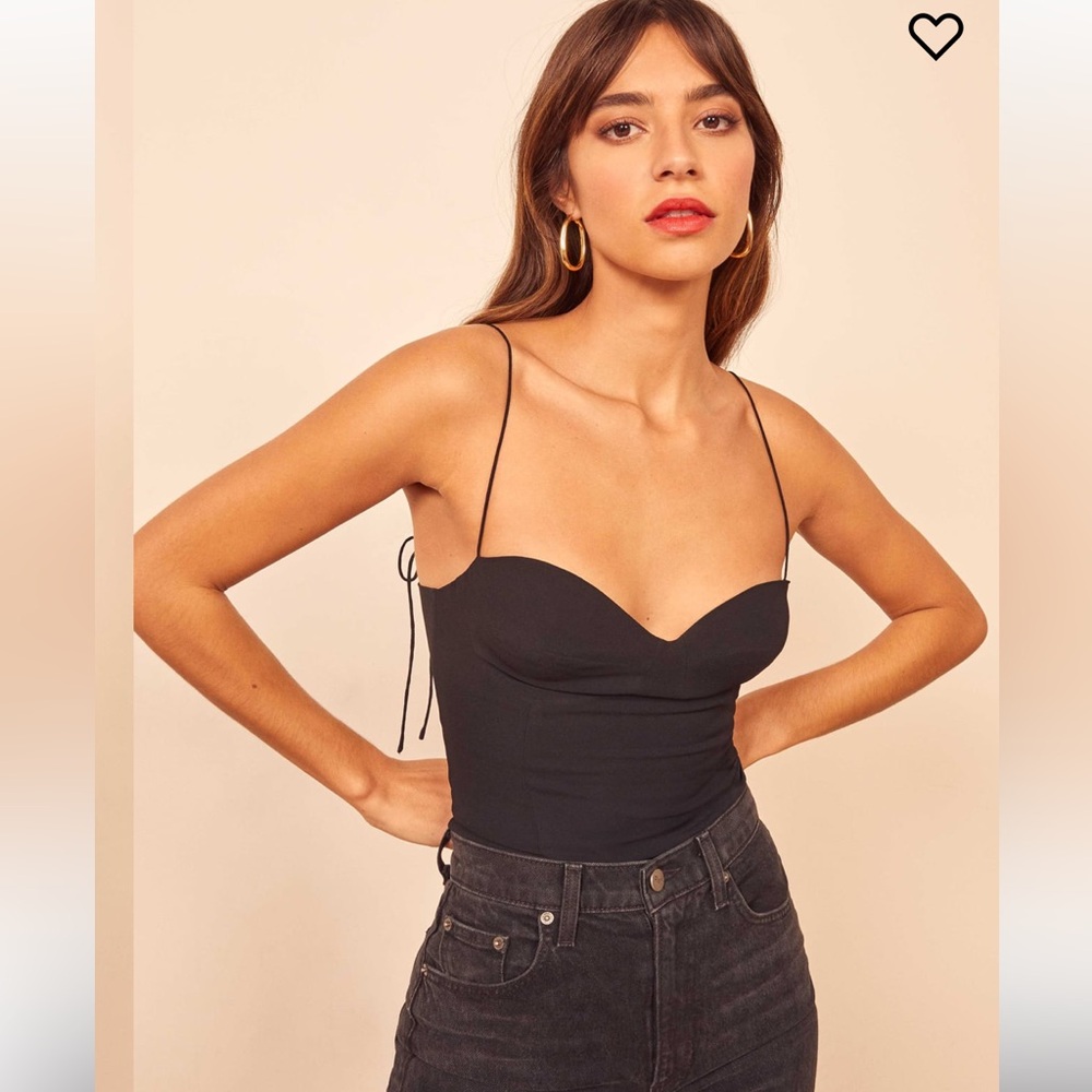 NWT Reformation Liza Top Black